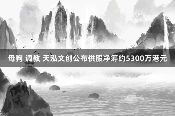 母狗 调教 天泓文创公布供股净筹约5300万港元